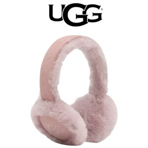 RARE! BNIB! NWT! Ugg Women's Earmuff Sheepskin Embroidery Ashen Rose